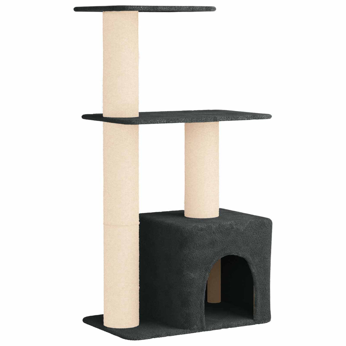 Kattetræ med sisal klatreposter Mørkegrå 133 cm