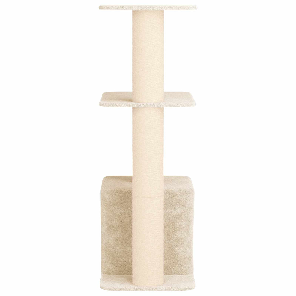 Kattetræ med sisal klatreposter Cremefarvet 133 cm