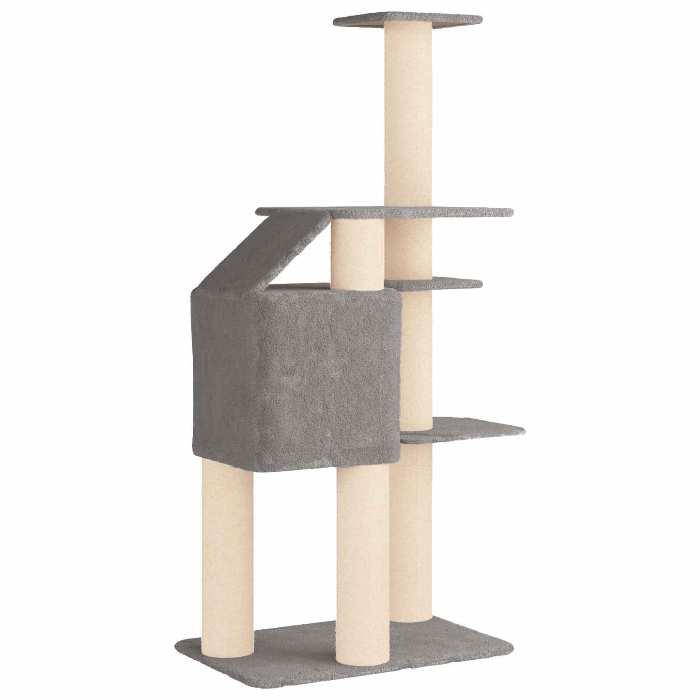 Kattetræ med sisal klatreposter Lysegrå 183 cm