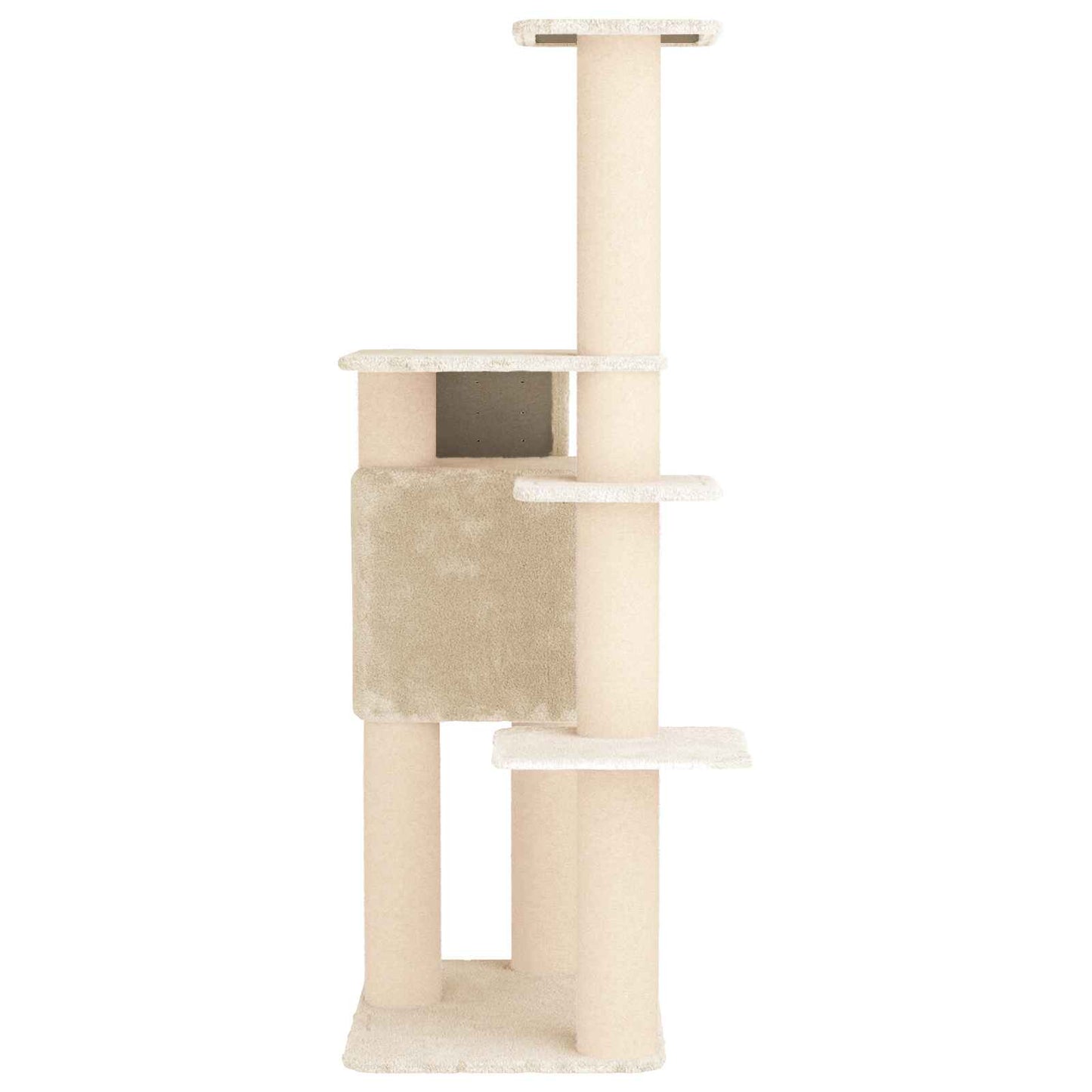 Kattetræ med sisal klatreposter Cremefarvet 183 cm