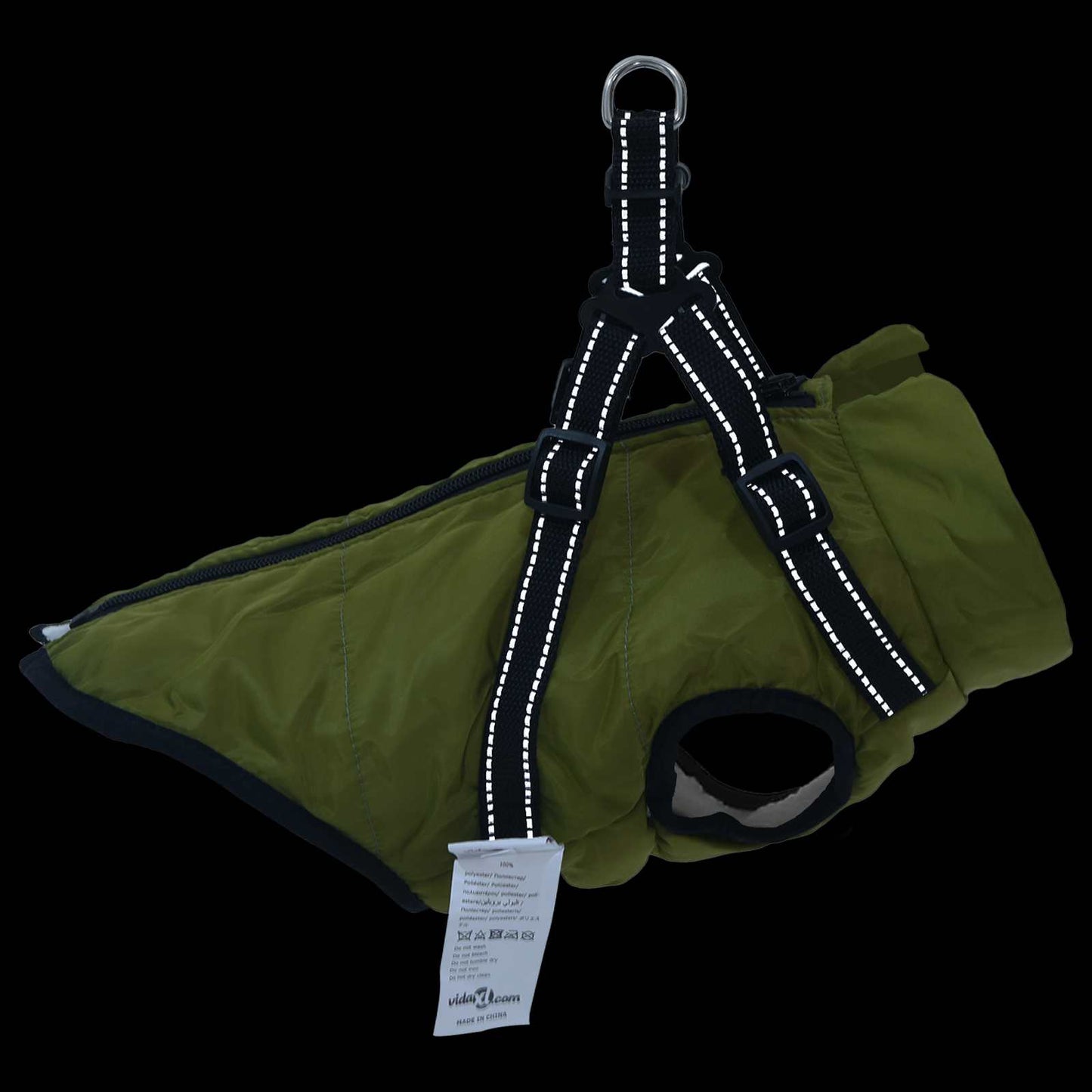 Hundejakke Army Grøn L24 Fleece og polyester