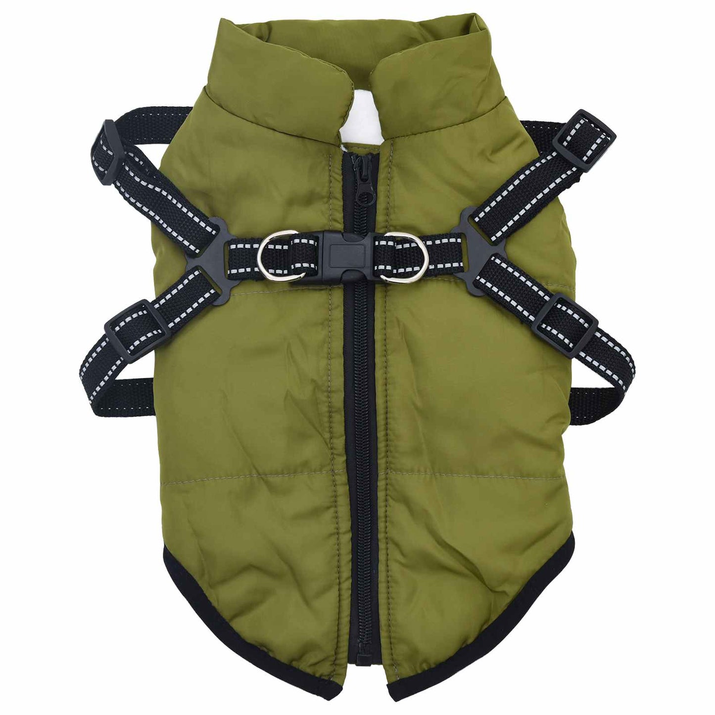 Hundejakke Army Grøn L28 Fleece og polyester