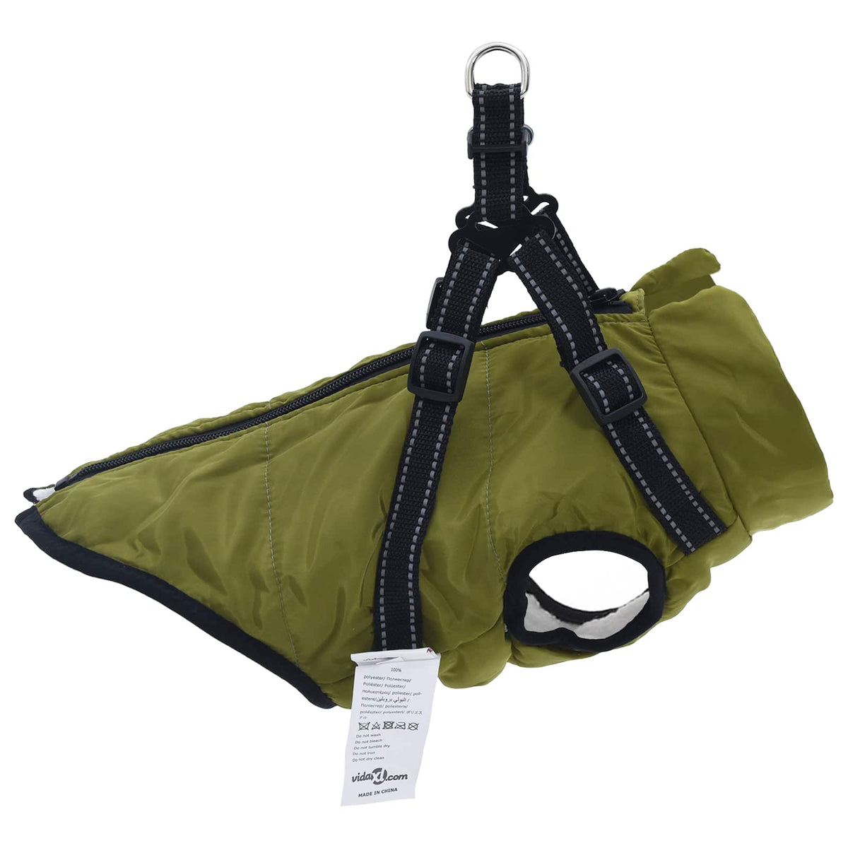 Hundejakke Army Grøn L28 Fleece og polyester