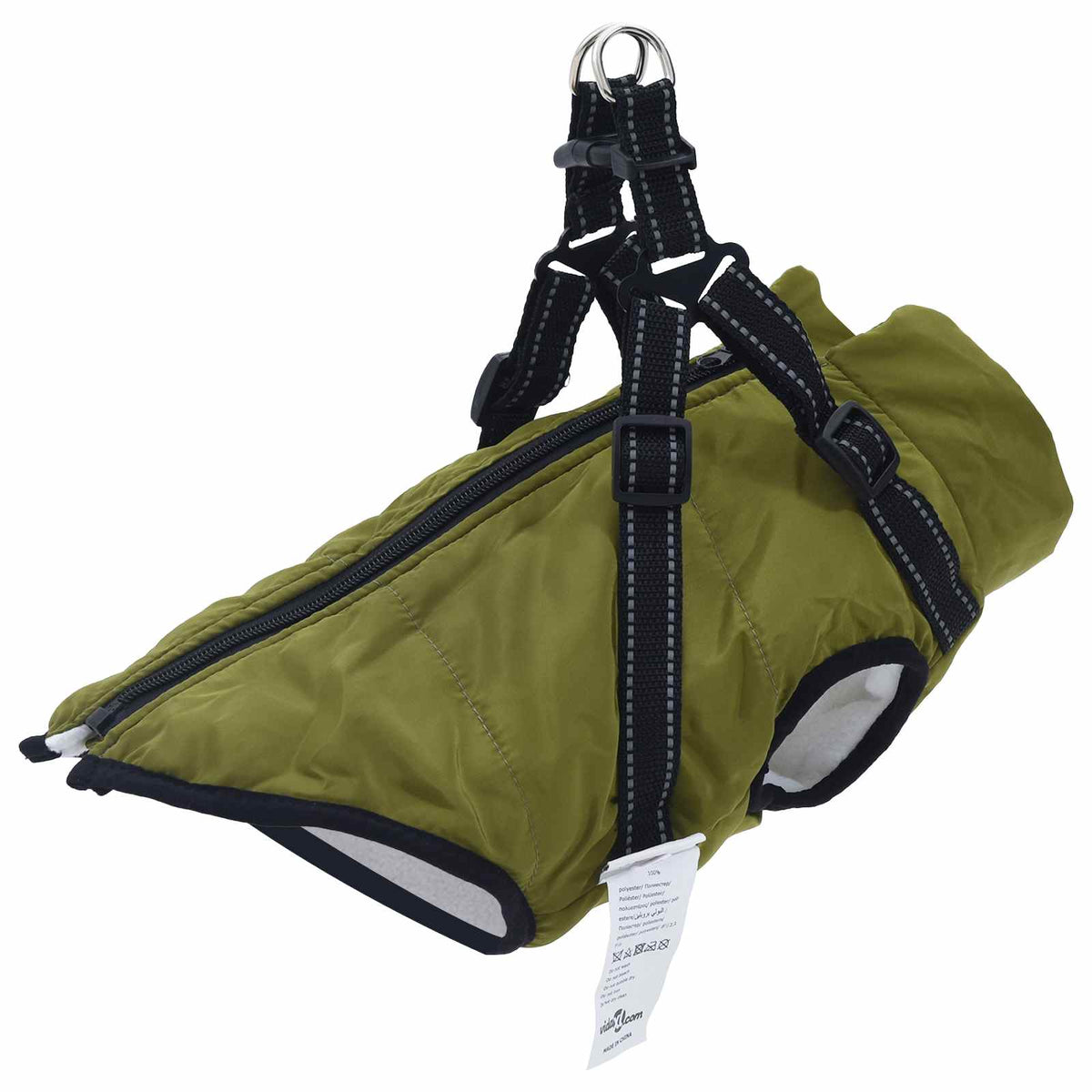 Hundejakke Army Grøn L32 Fleece og polyester
