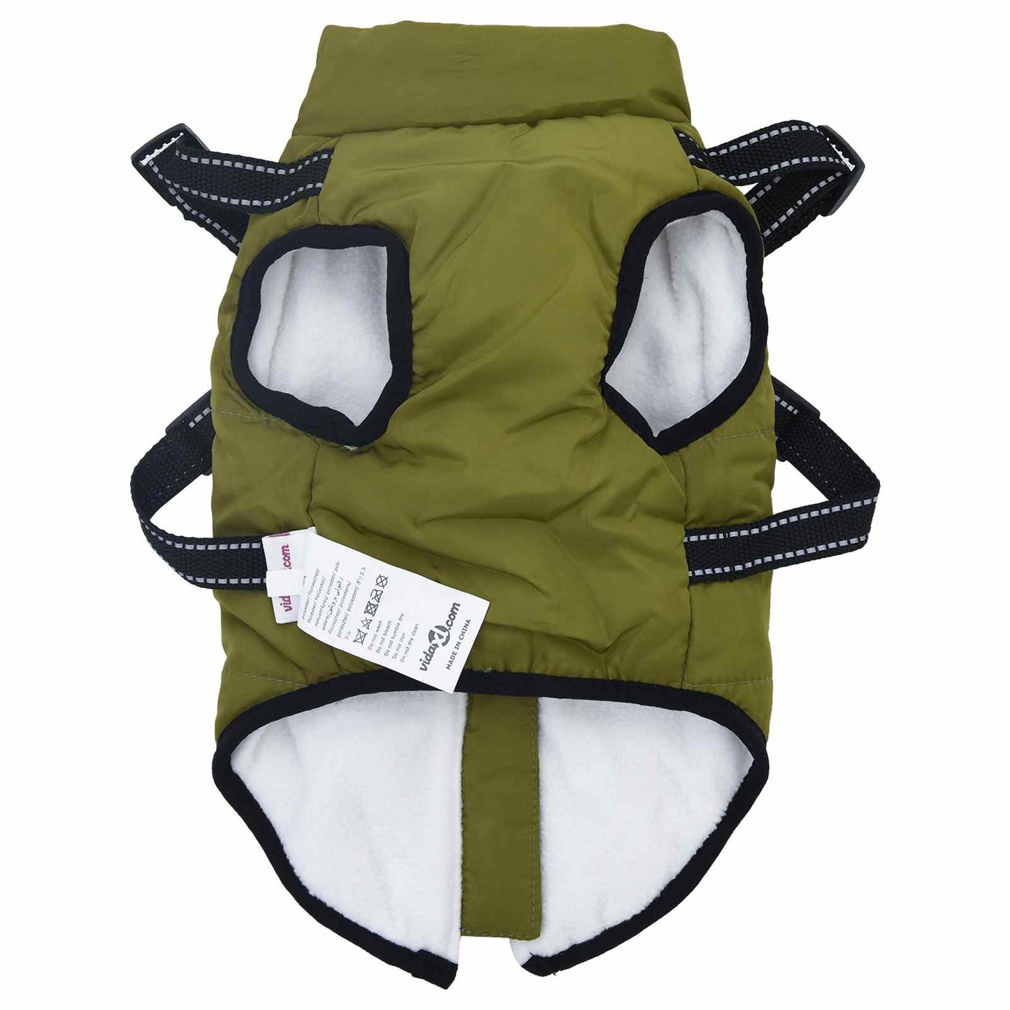 Hundejakke Army Grøn L40 Fleece og polyester