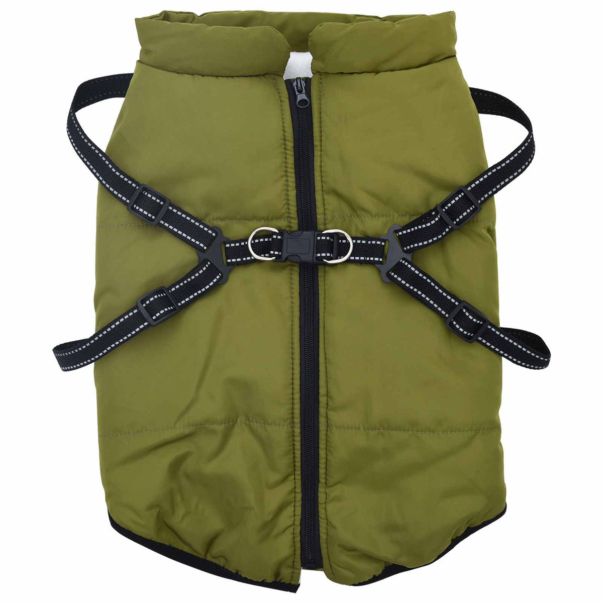 Hundejakke Army Grøn L48 Fleece og polyester