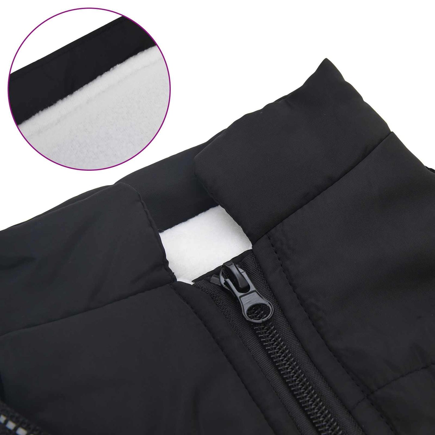 Hundejakke Sort L28 Fleece og polyester
