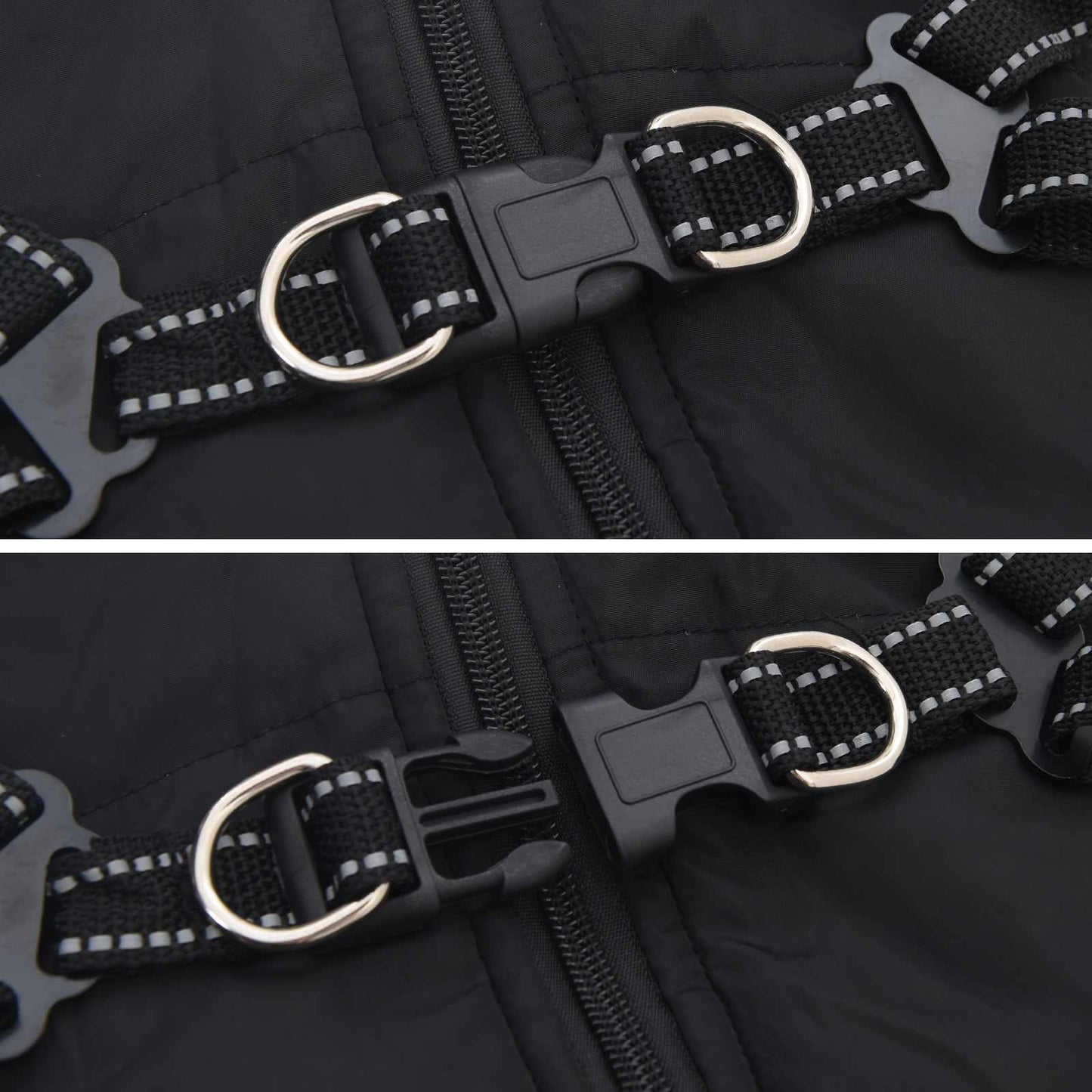 Hundejakke Sort L32 Fleece og polyester
