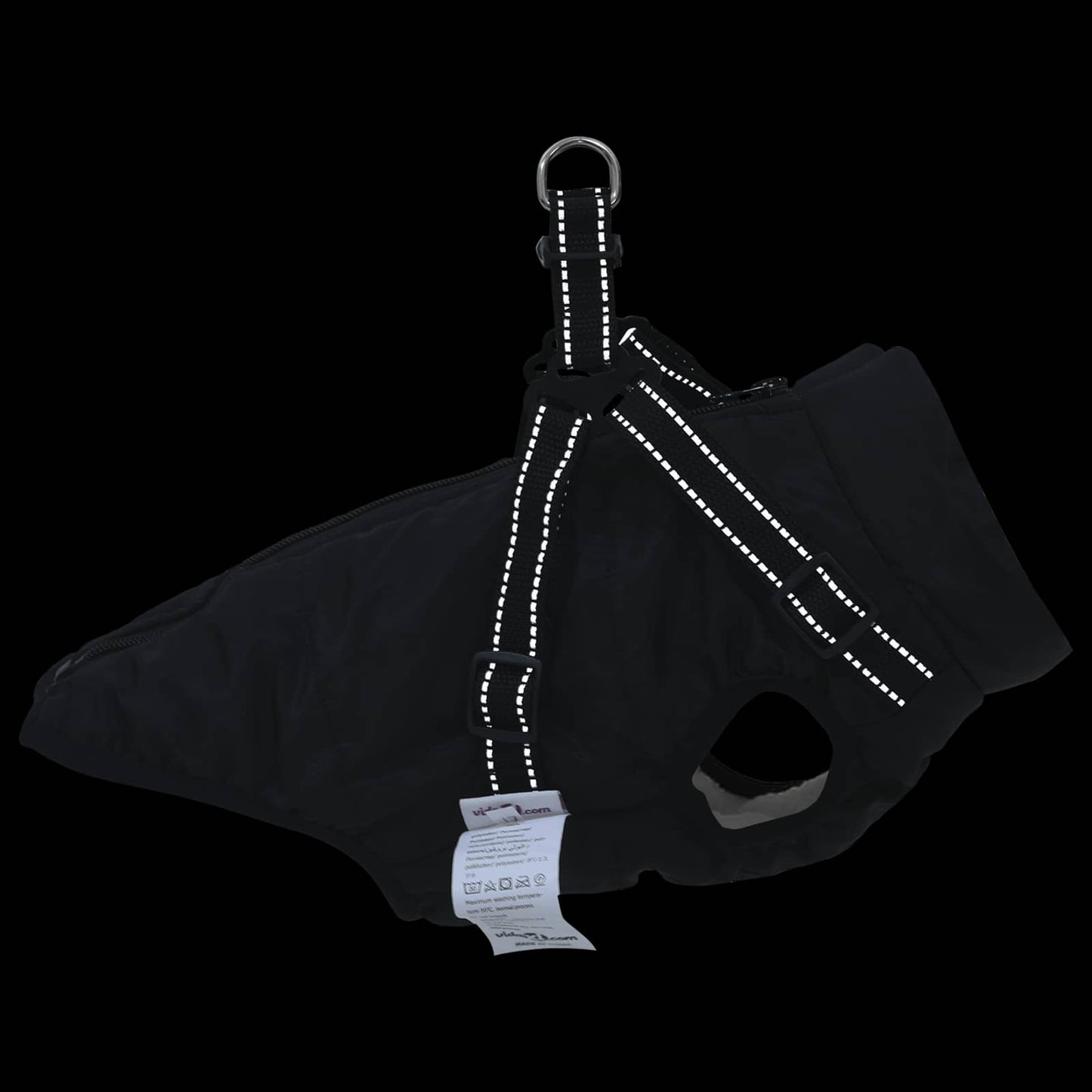 Hundejakke Sort L32 Fleece og polyester
