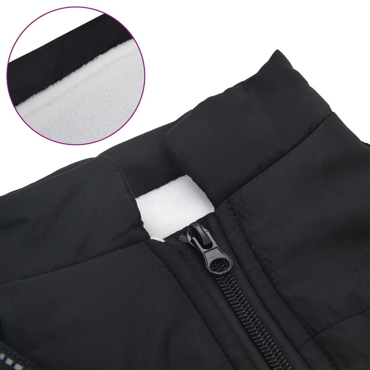 Hundejakke Sort L36 Fleece og polyester
