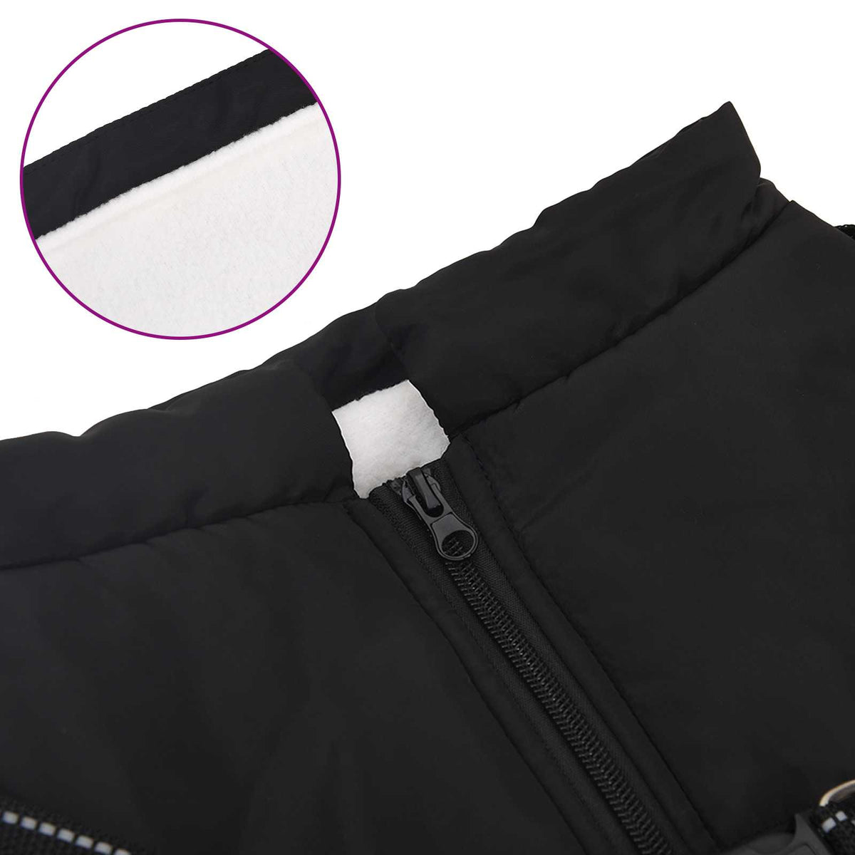 Hundejakke Sort L52 Fleece og polyester