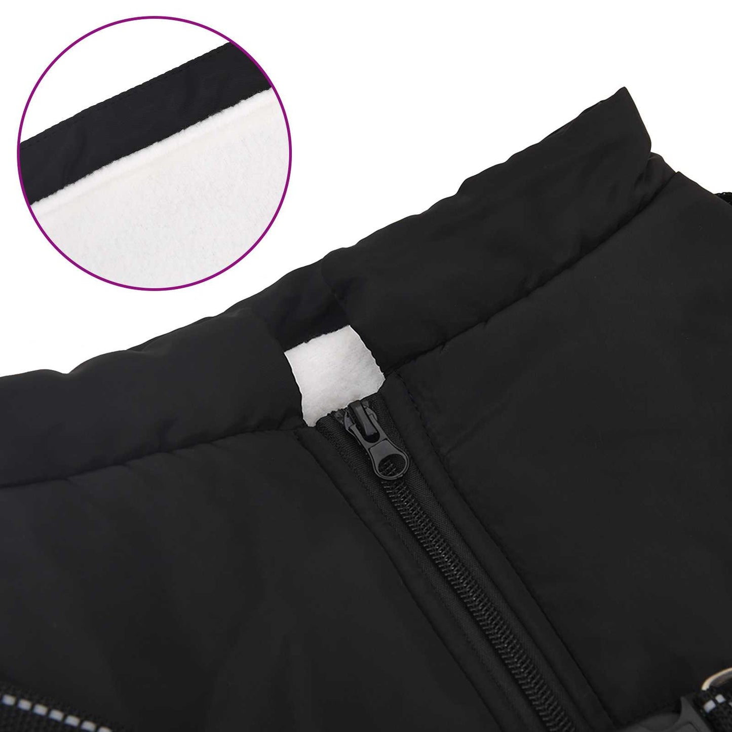 Hundejakke Sort L68 Fleece og polyester