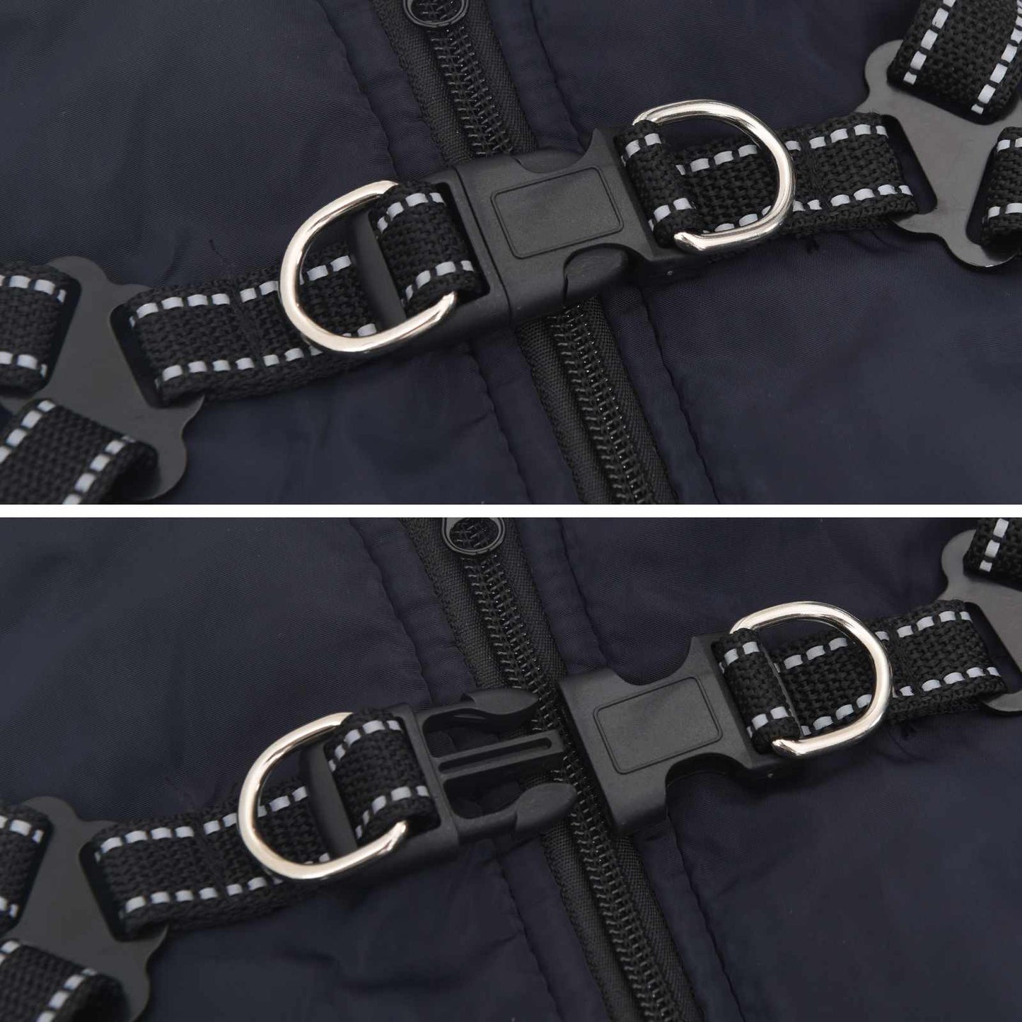 Hundejakke Mørkeblå L28 Fleece og polyester