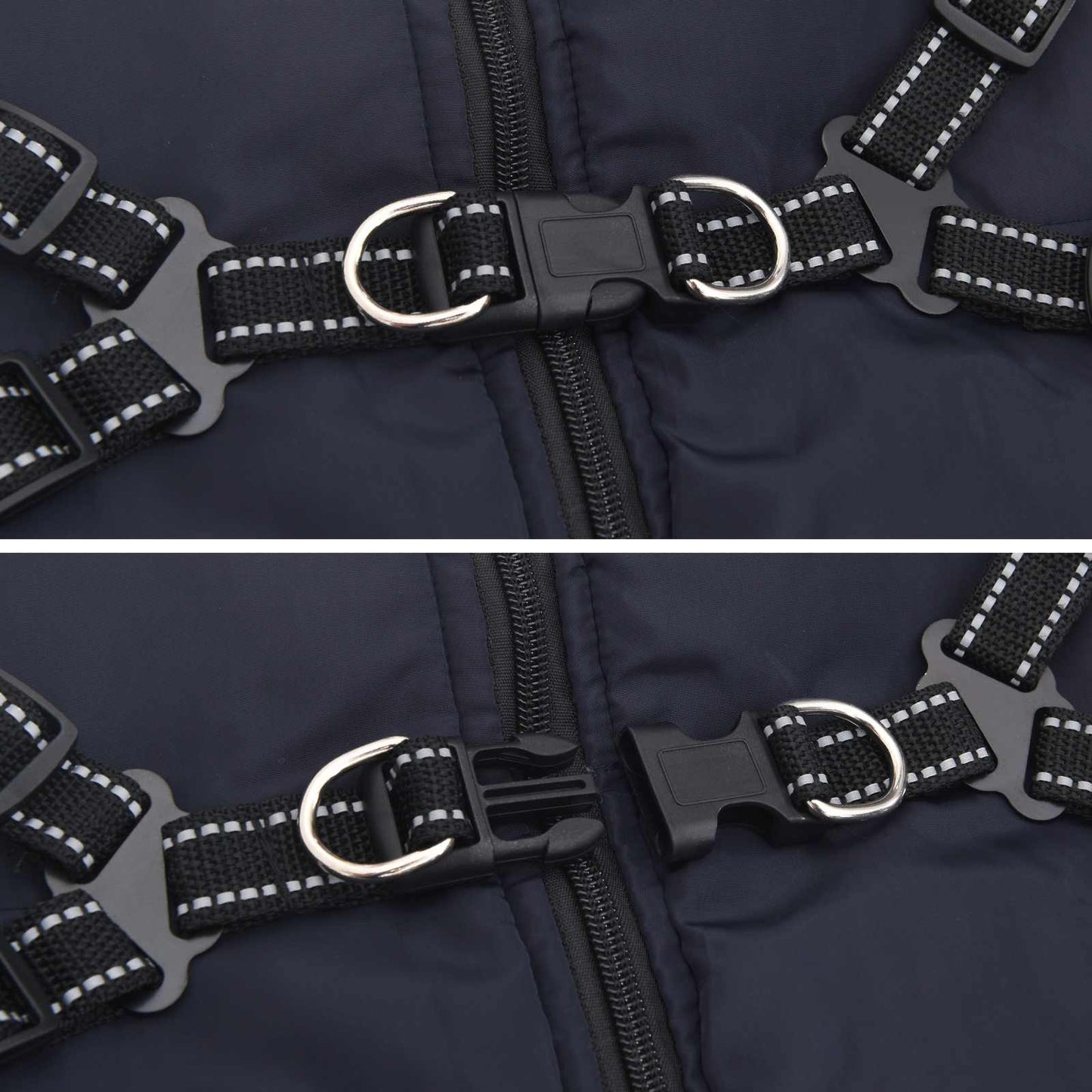 Hundejakke Mørkeblå L44 Fleece og polyester