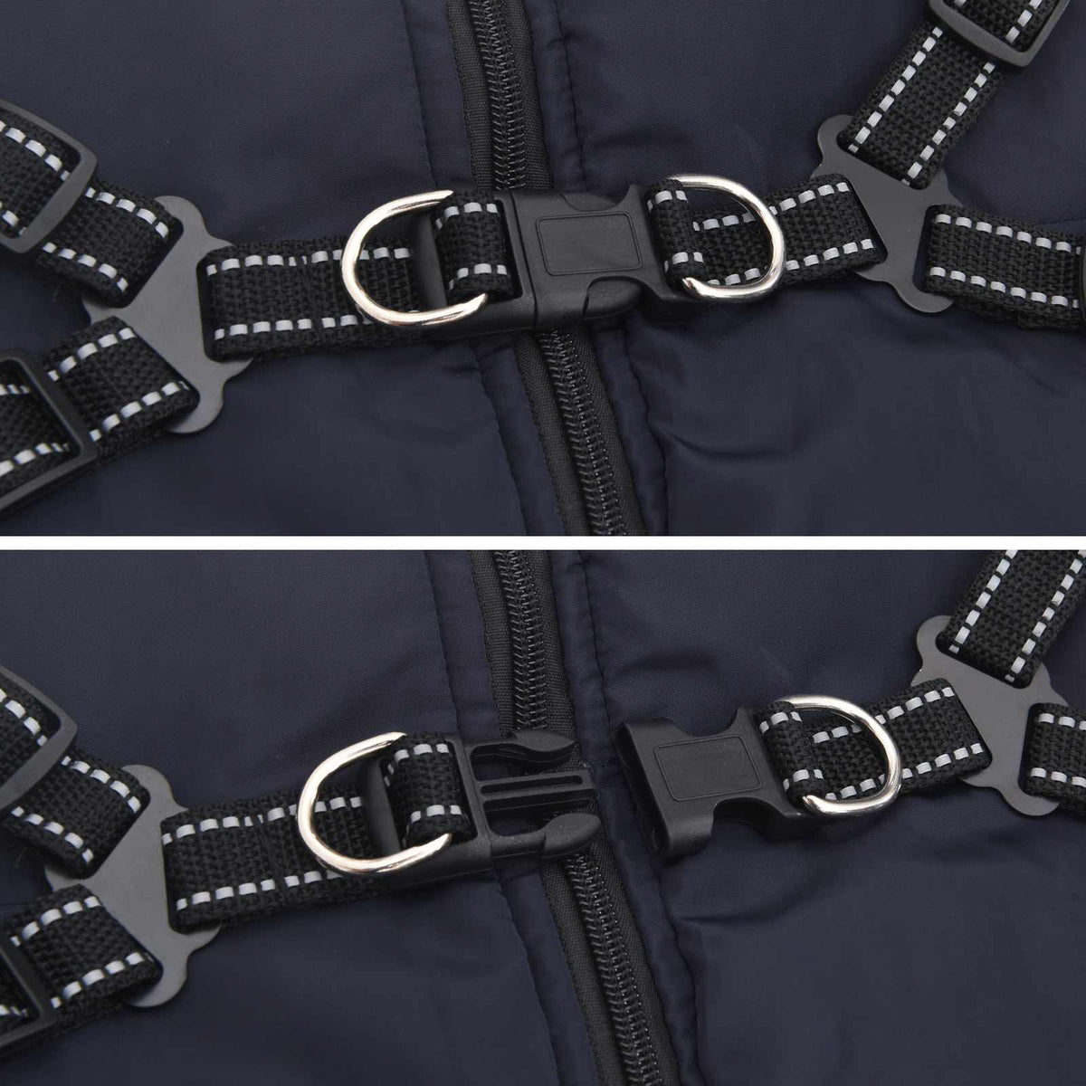 Hundejakke Mørkeblå L48 Fleece og polyester