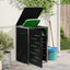 Skraldespand opbevaring for 1 Bin 240L Sort