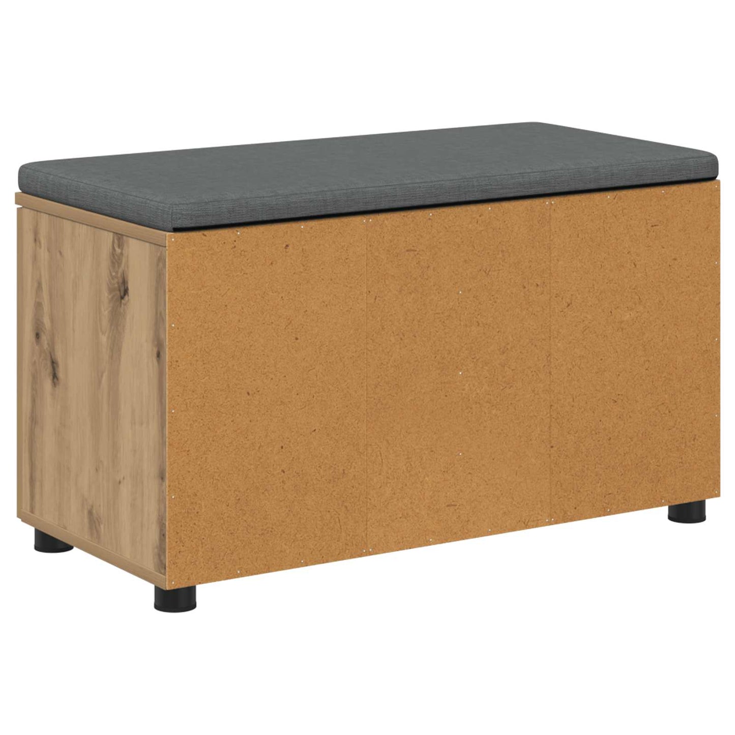 Skobænk med hynde Artisan-eg 80 x 38 x 46 cm Konstrueret træ