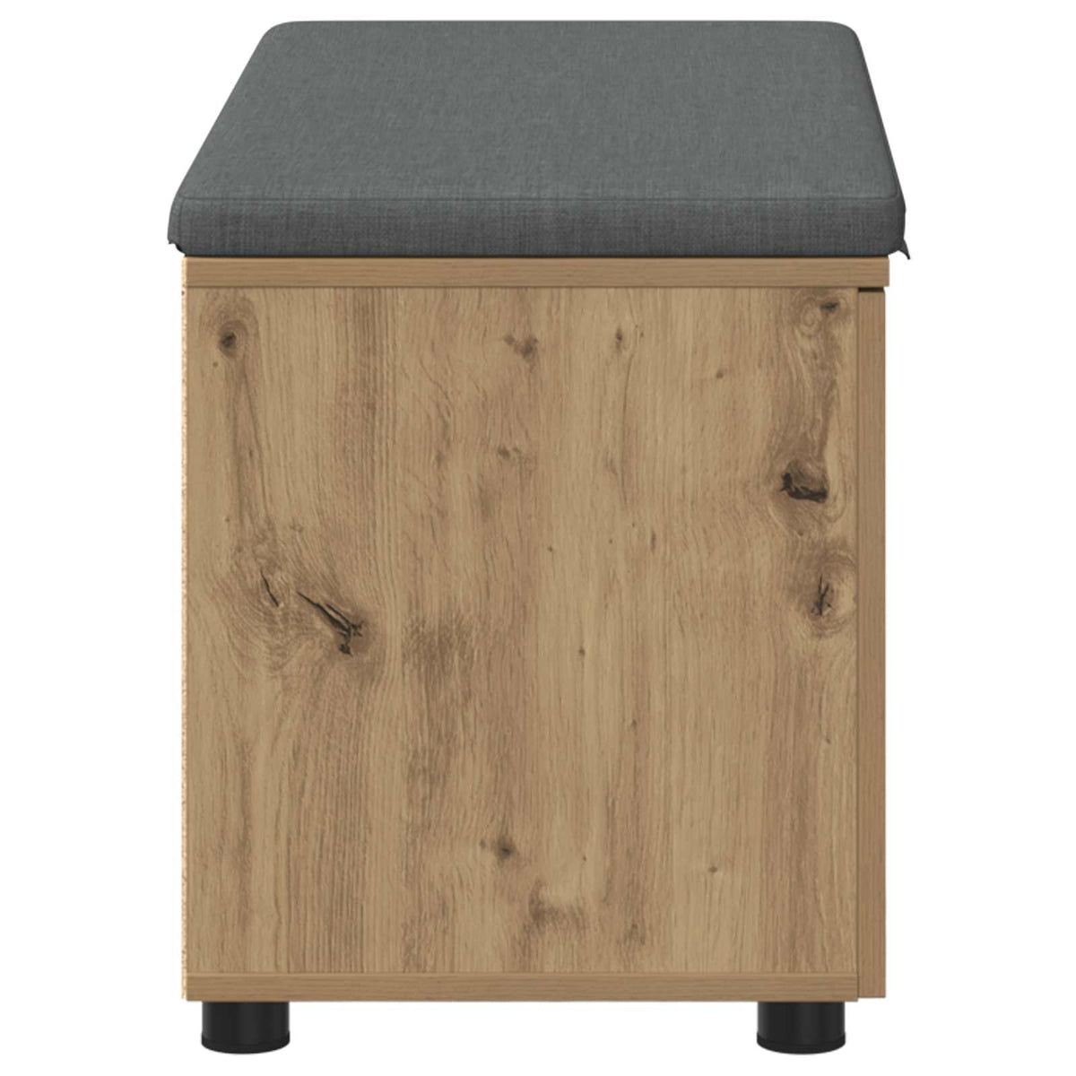 Skobænk med hynde Artisan-eg 80 x 38 x 46 cm Konstrueret træ