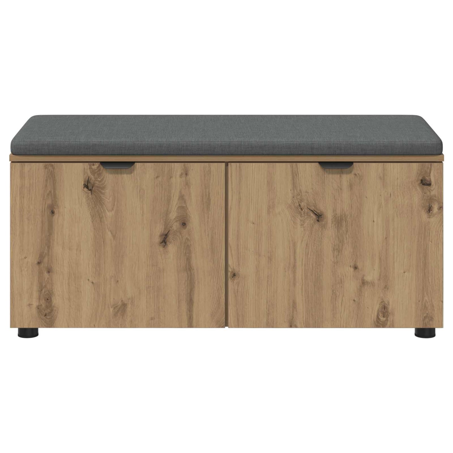 Skobænk med hynde Artisan-eg 100 x 38 x 46 cm Konstrueret træ