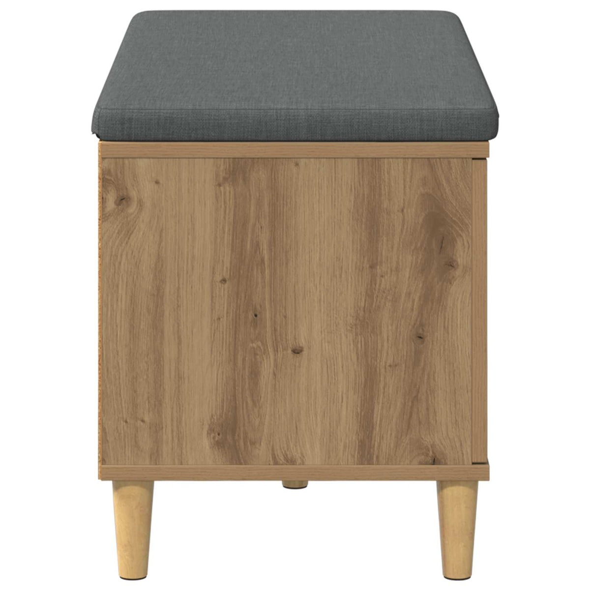 Skobænk med hynde Artisan-eg 80 x 38 x 46 cm Konstrueret træ