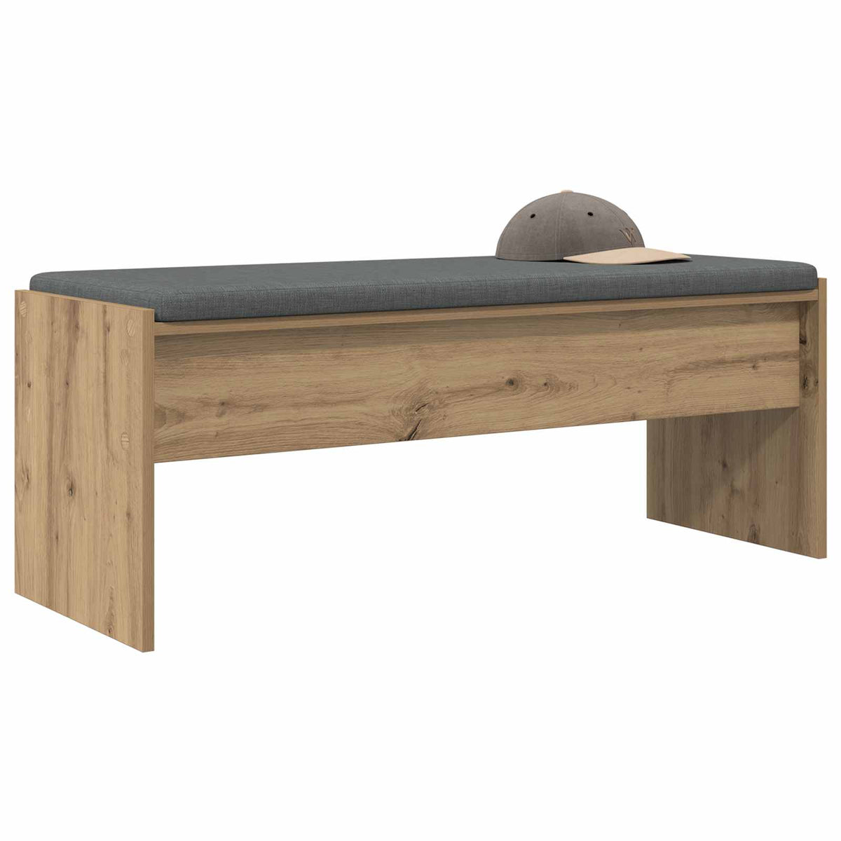 Skobænk med hynde Artisan-eg 103 x 38 x 40 cm Konstrueret træ