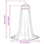 Myggenet til seng 3 stk. 156 mesh Hvid ⌀56 x 220 cm Polyester