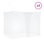 Myggenet til seng 3 stk. 156 mesh Hvid 220 x 150 x 180 cm