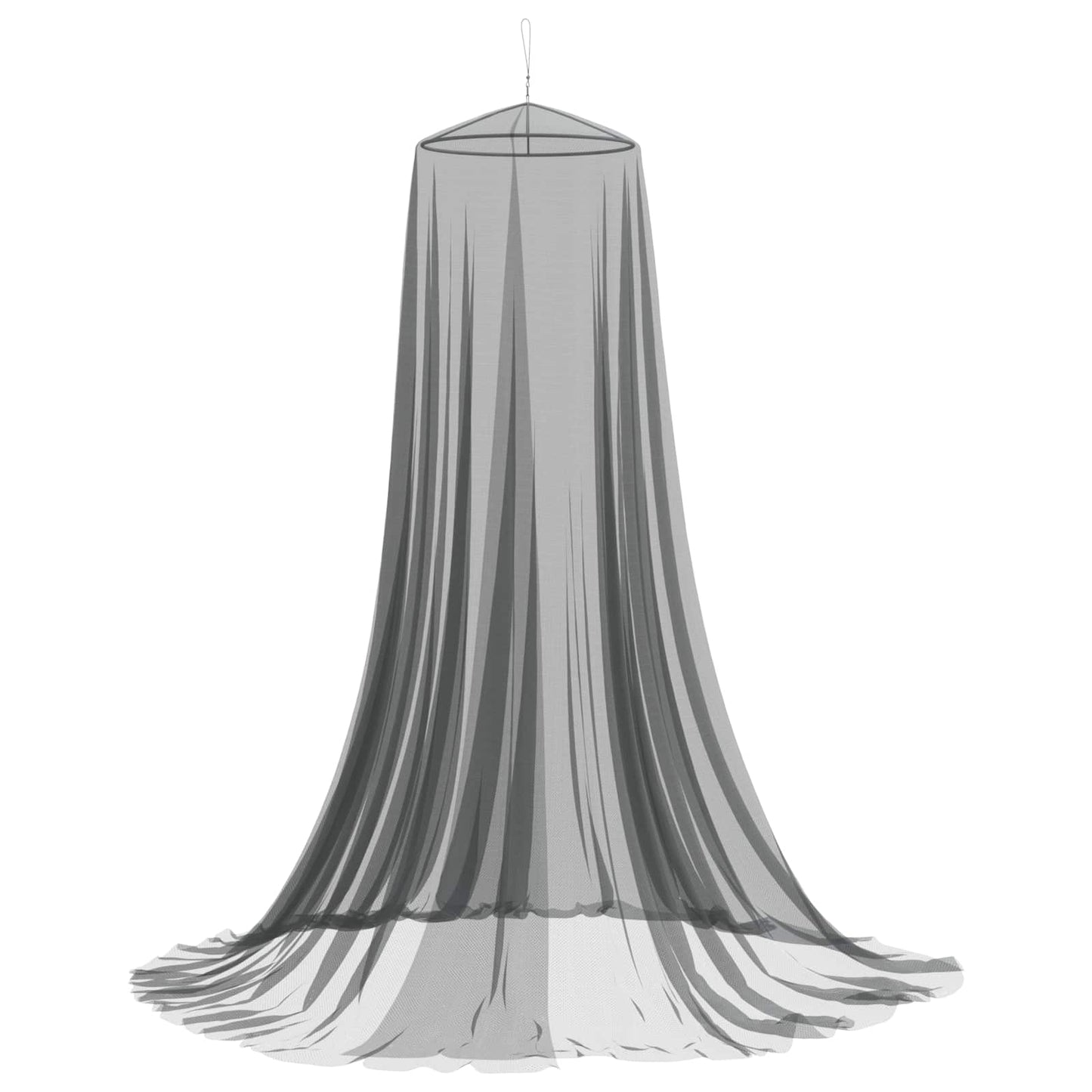 Myggenet til seng 3 stk. 156 mesh Sort ⌀56 x 220 cm Polyester
