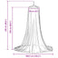 Myggenet til seng 3 stk. 156 mesh Sort ⌀56 x 220 cm Polyester