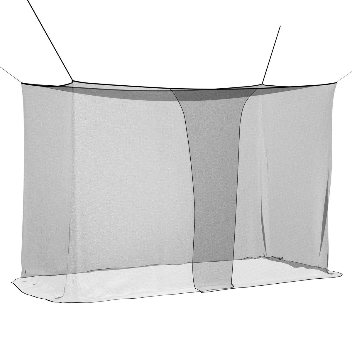 Myggenet til seng 3 stk. 156 mesh Sort 220 x 100 x 150 cm