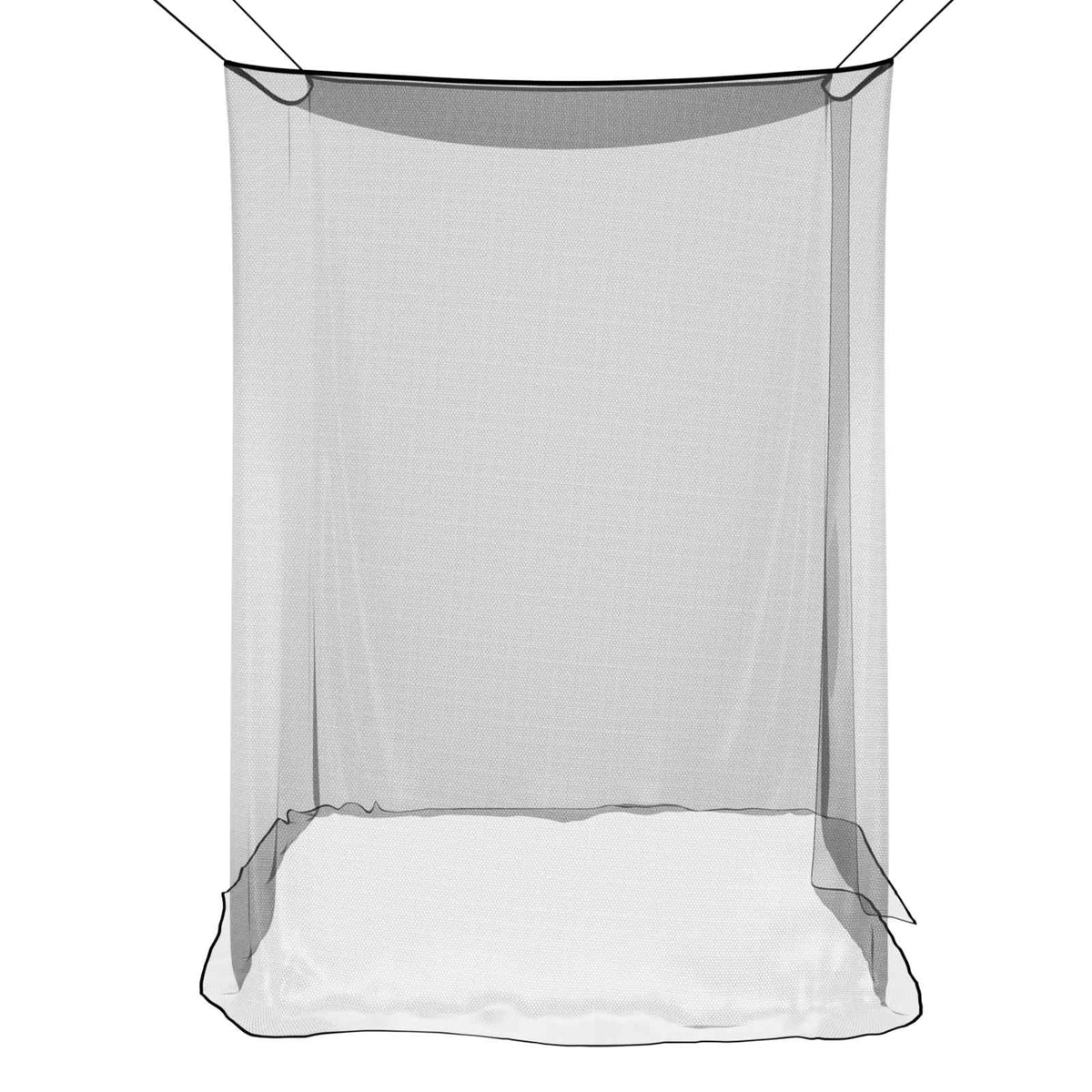 Myggenet til seng 3 stk. 156 mesh Sort 220 x 100 x 150 cm