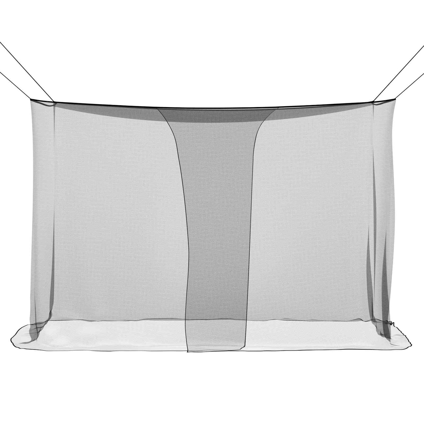 Myggenet til seng 3 stk. 156 mesh Sort 220 x 120 x 150 cm