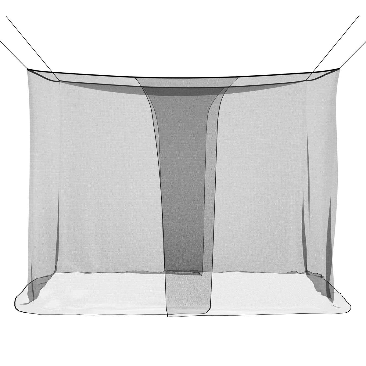 Myggenet til seng 3 stk. 156 mesh Sort 220 x 200 x 210 cm