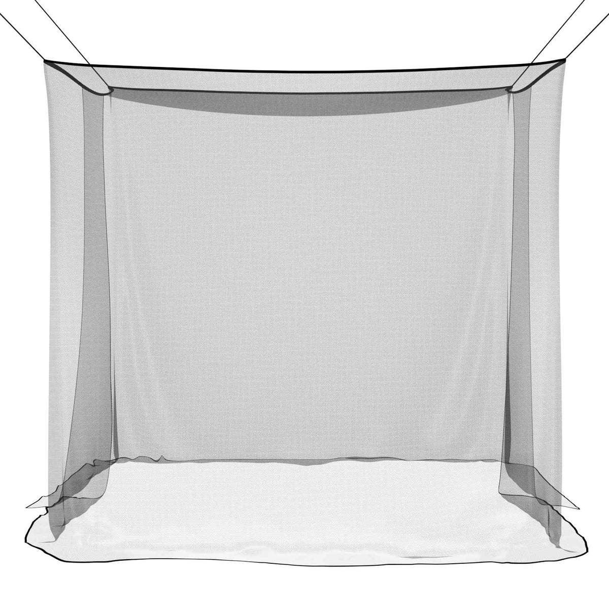 Myggenet til seng 3 stk. 156 mesh Sort 220 x 200 x 210 cm