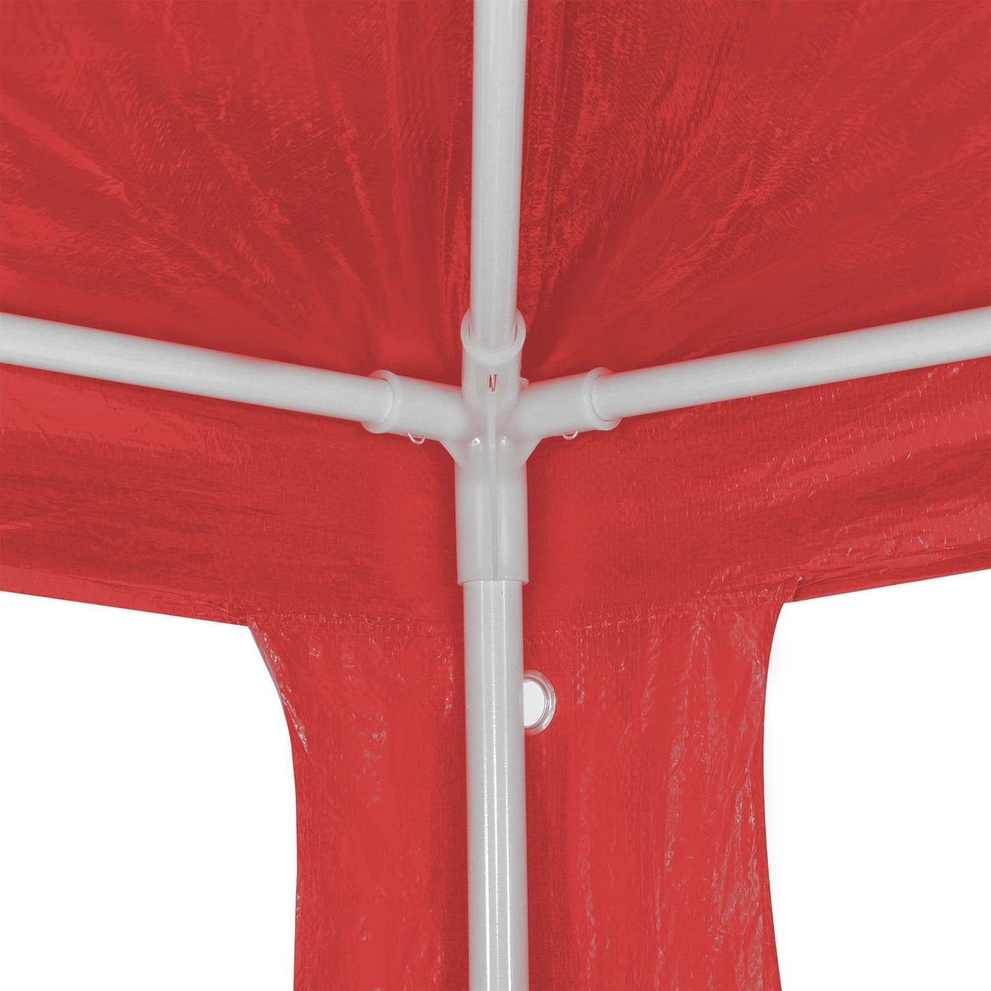 Party Tent Rød 300 x 300 x 255 cm PE og stål
