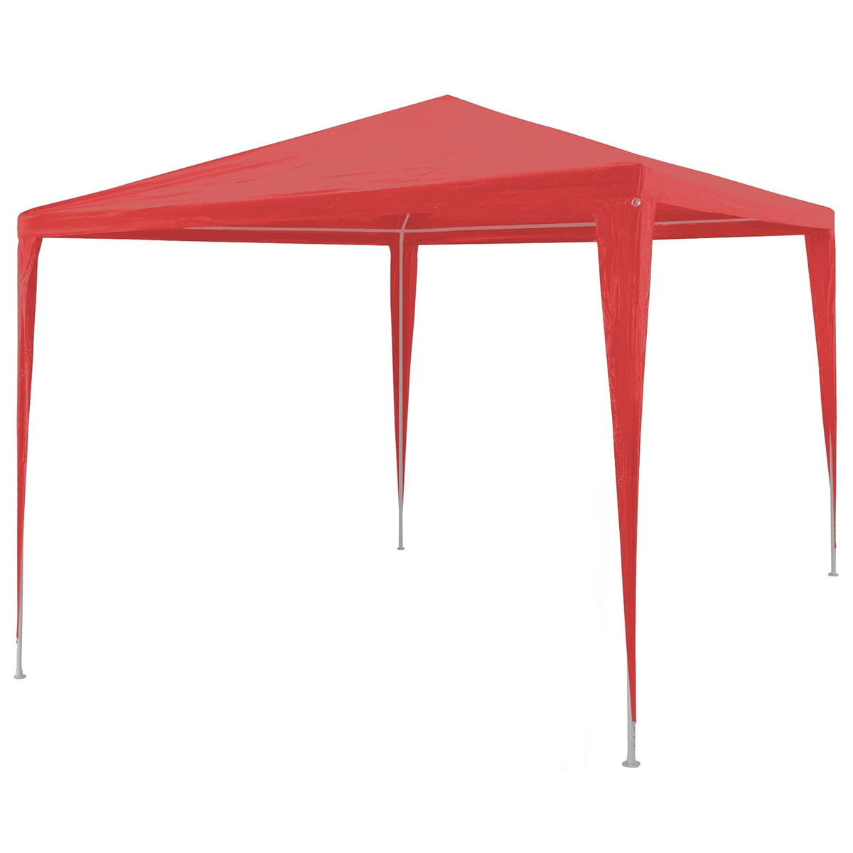 Party Tent Rød 300 x 300 x 255 cm PE og stål
