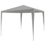 Party Tent Lysegrå 300 x 300 x 255 cm PE og stål