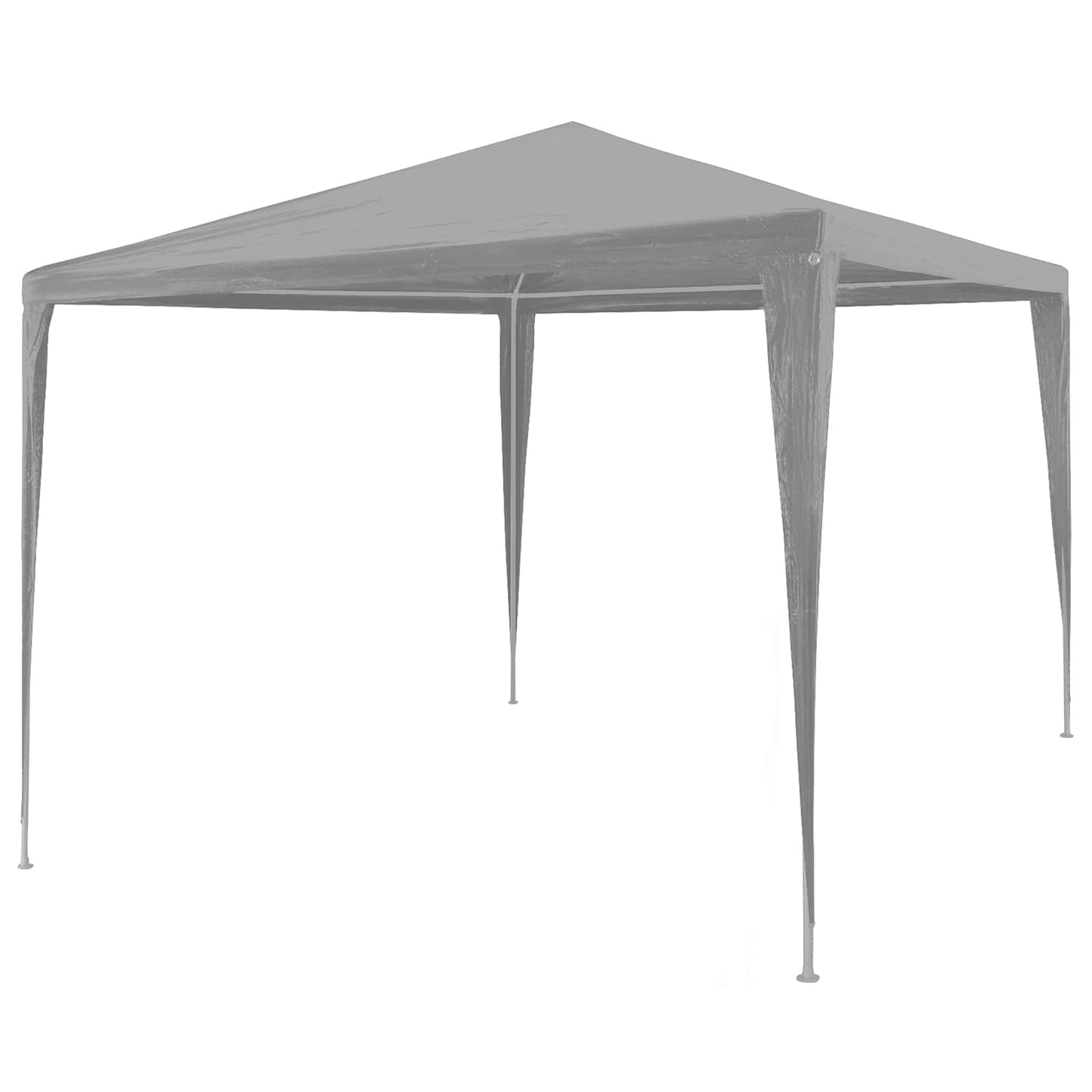 Party Tent Lysegrå 300 x 300 x 255 cm PE og stål