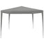 Party Tent Lysegrå 300 x 300 x 255 cm PE og stål