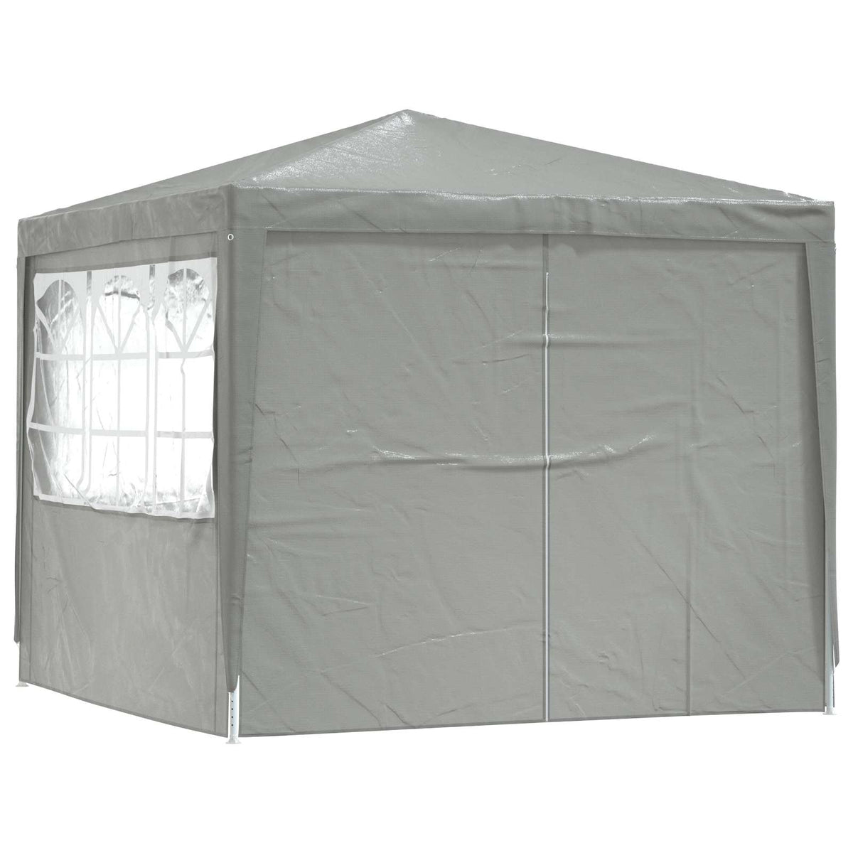 Party Tent 250 x 250 x 240 cm Lysegrå PE og stål