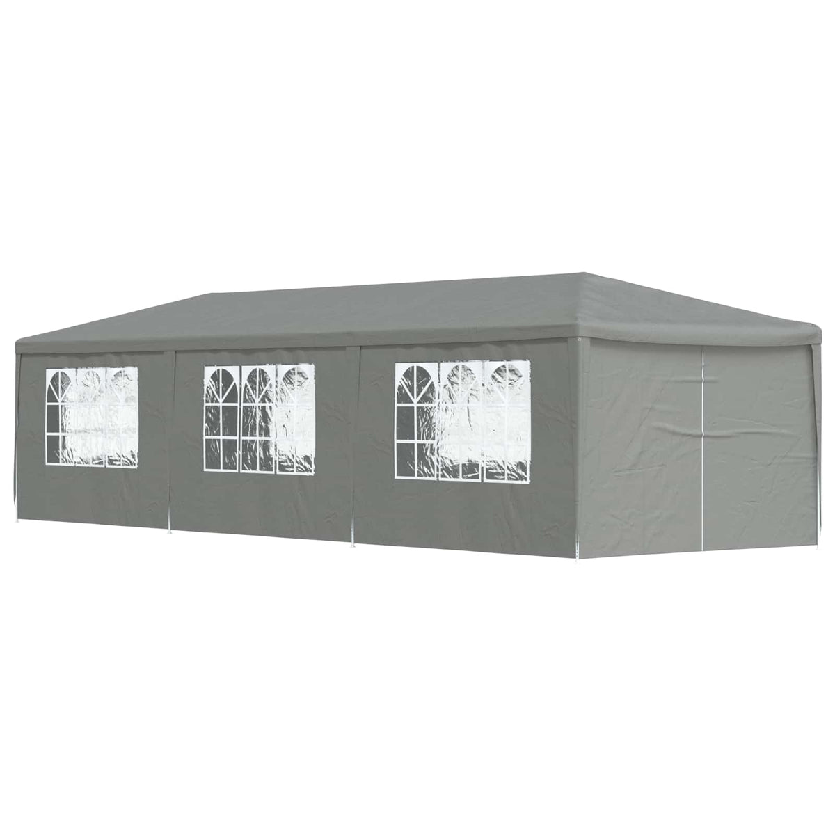 Party Tent 900 x 300 x 255 cm Lysegrå PE og stål
