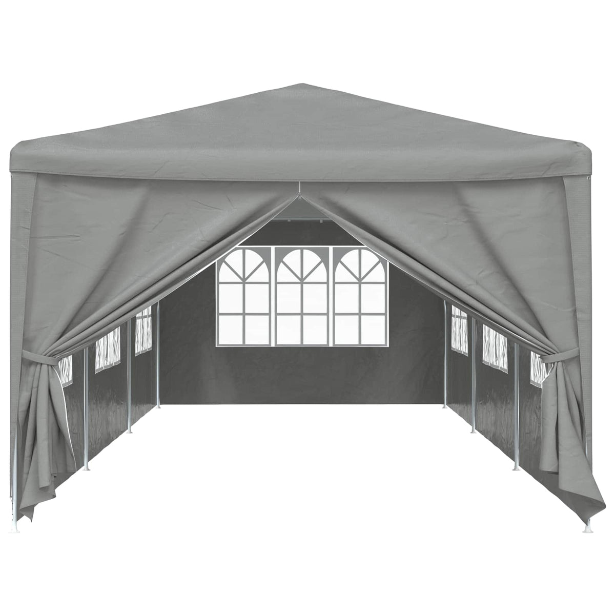 Party Tent 900 x 300 x 255 cm Lysegrå PE og stål