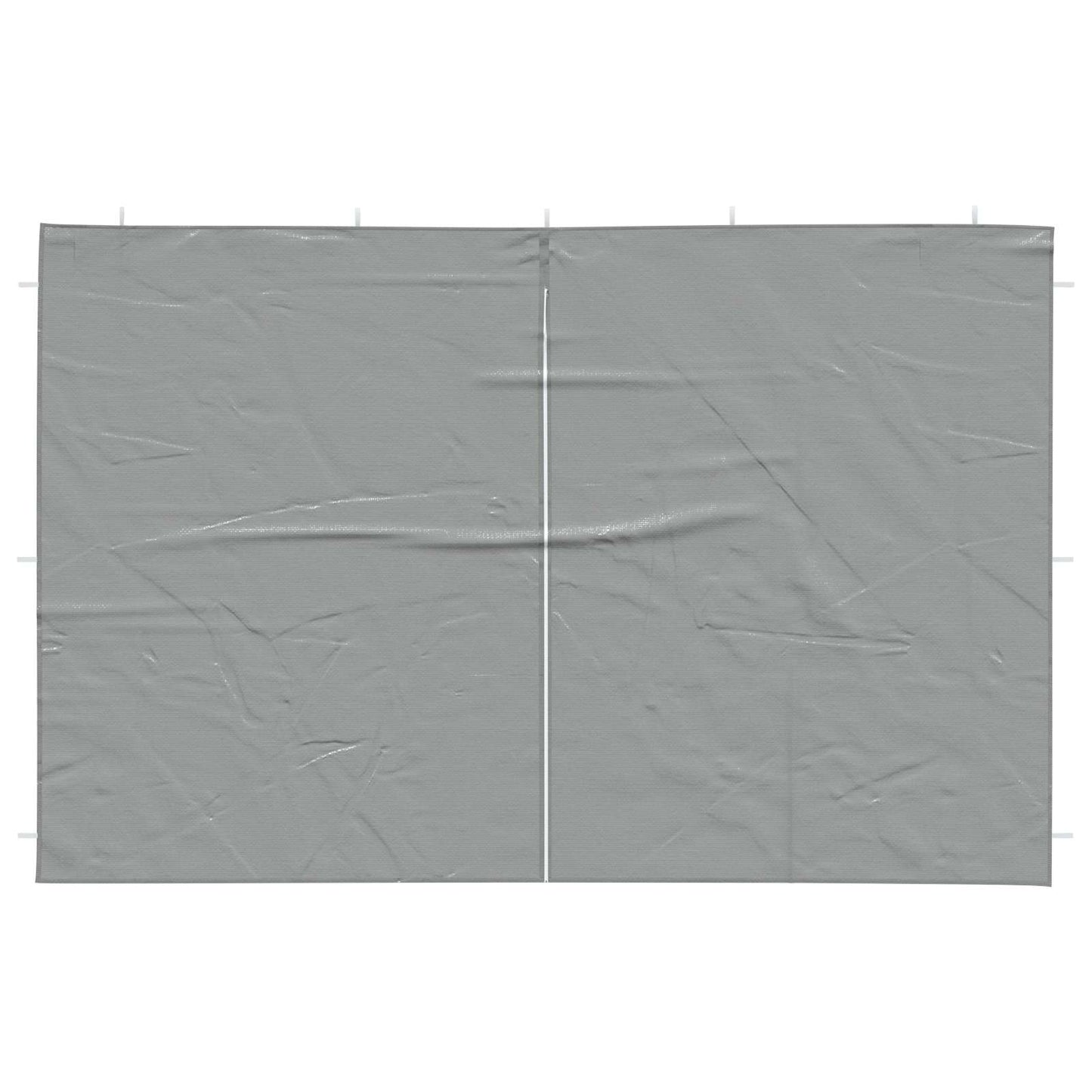 Festasidevæg 2 stk. 300 x 195 cm Lysegrå PE og stål