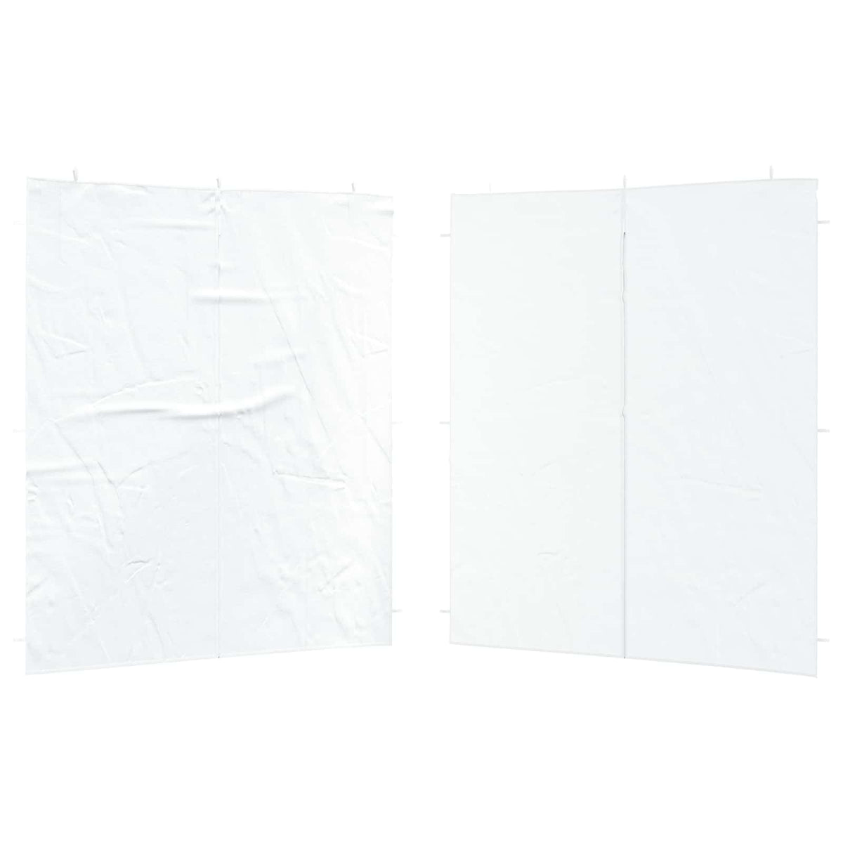 Festasidevæg 2 stk. 200 x 195 cm Hvid PE og stål