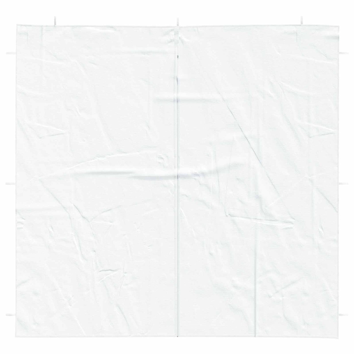 Festasidevæg 2 stk. 200 x 195 cm Hvid PE og stål