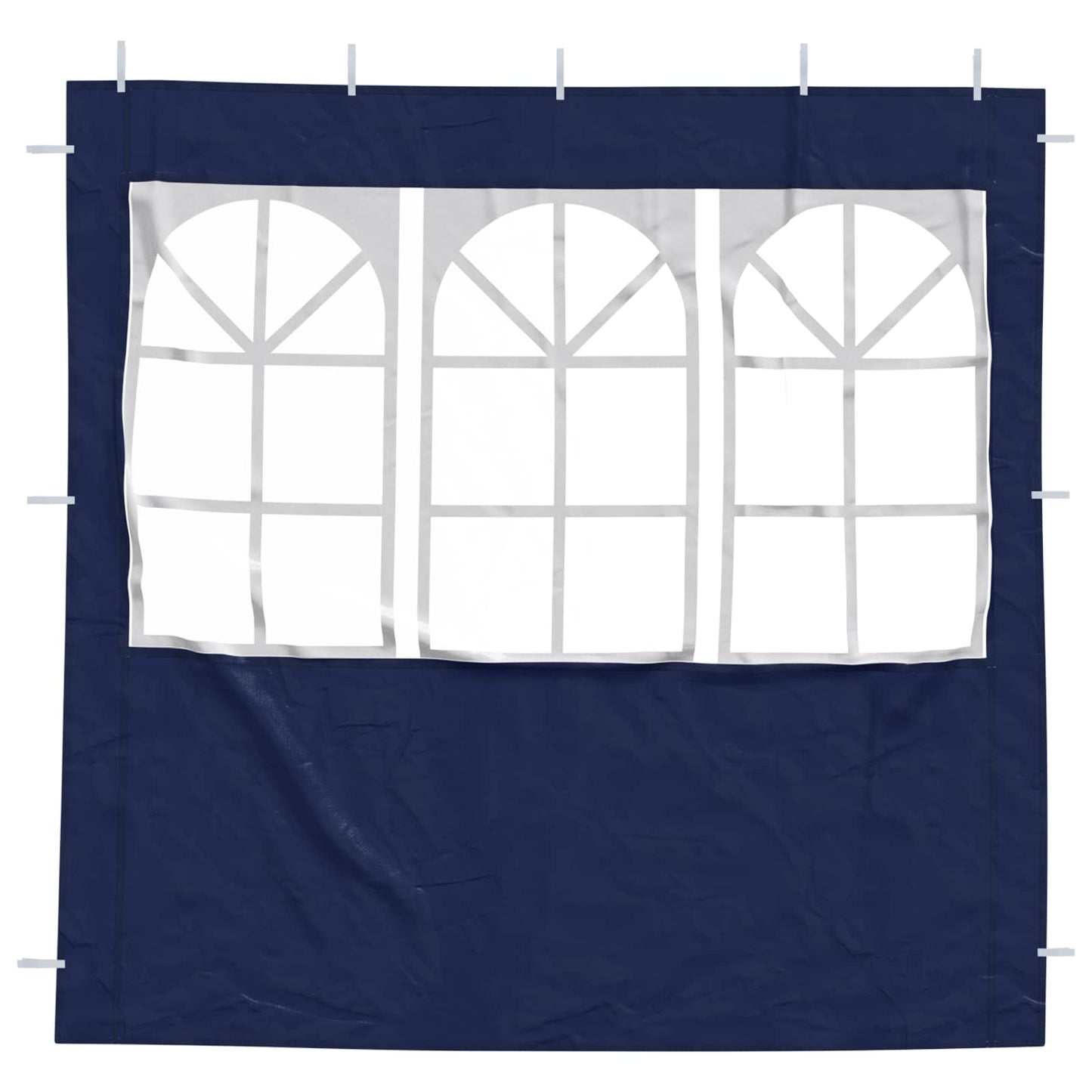 Festasidevæg 2 stk. 200 x 195 cm Blå PE og stål
