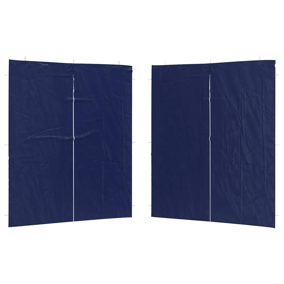 Festasidevæg 2 stk. 200 x 195 cm Blå PE og stål