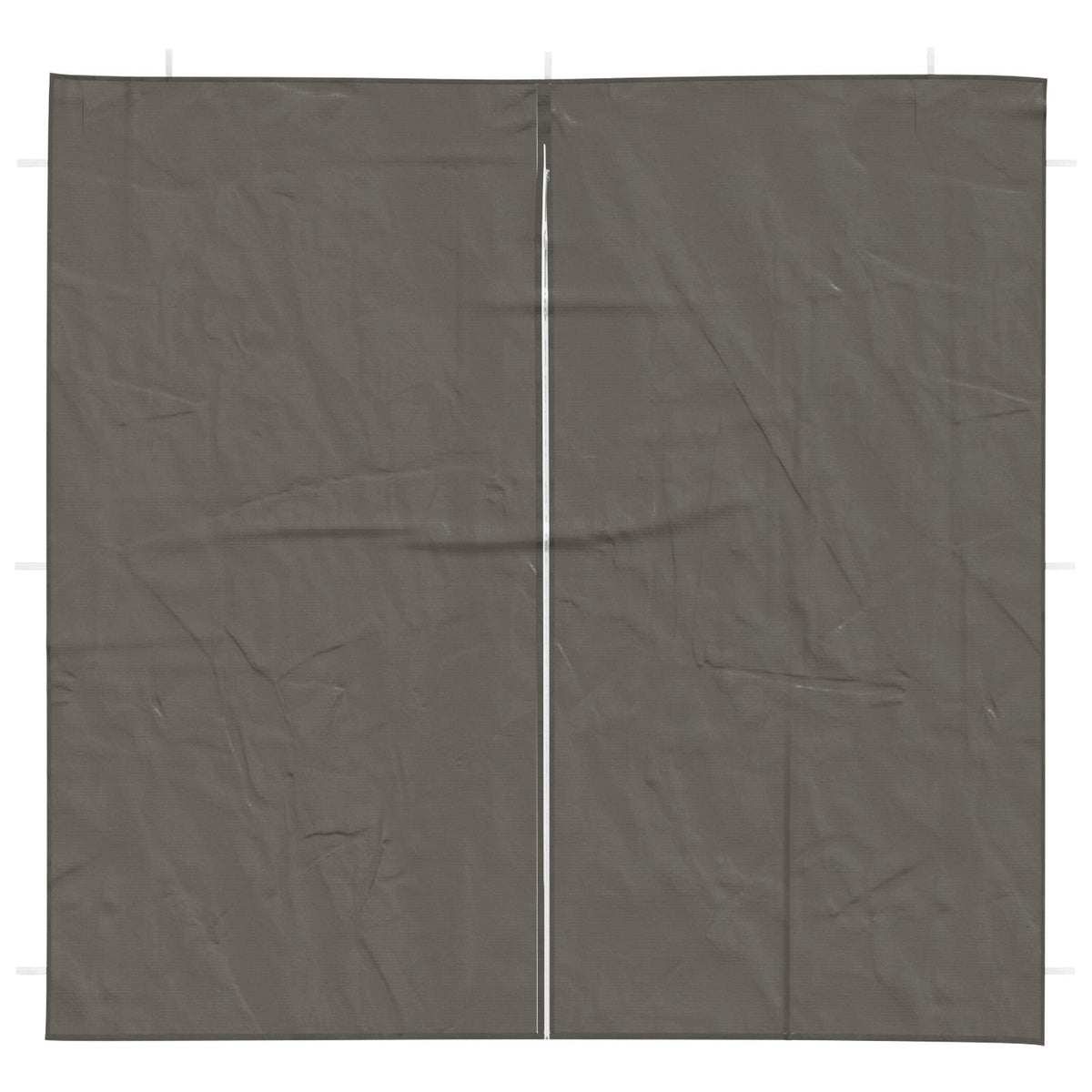 Festasidevæg 2 stk. 200 x 195 cm Antracit PE og stål
