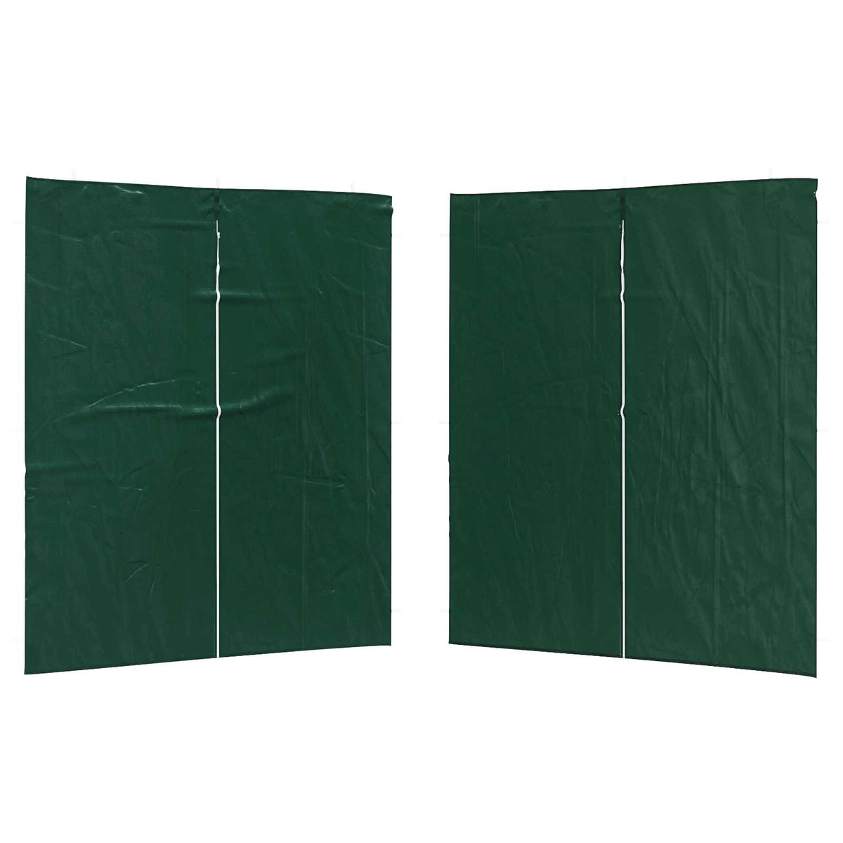 Festasidevæg 2 stk. 200 x 195 cm Grøn PE og stål