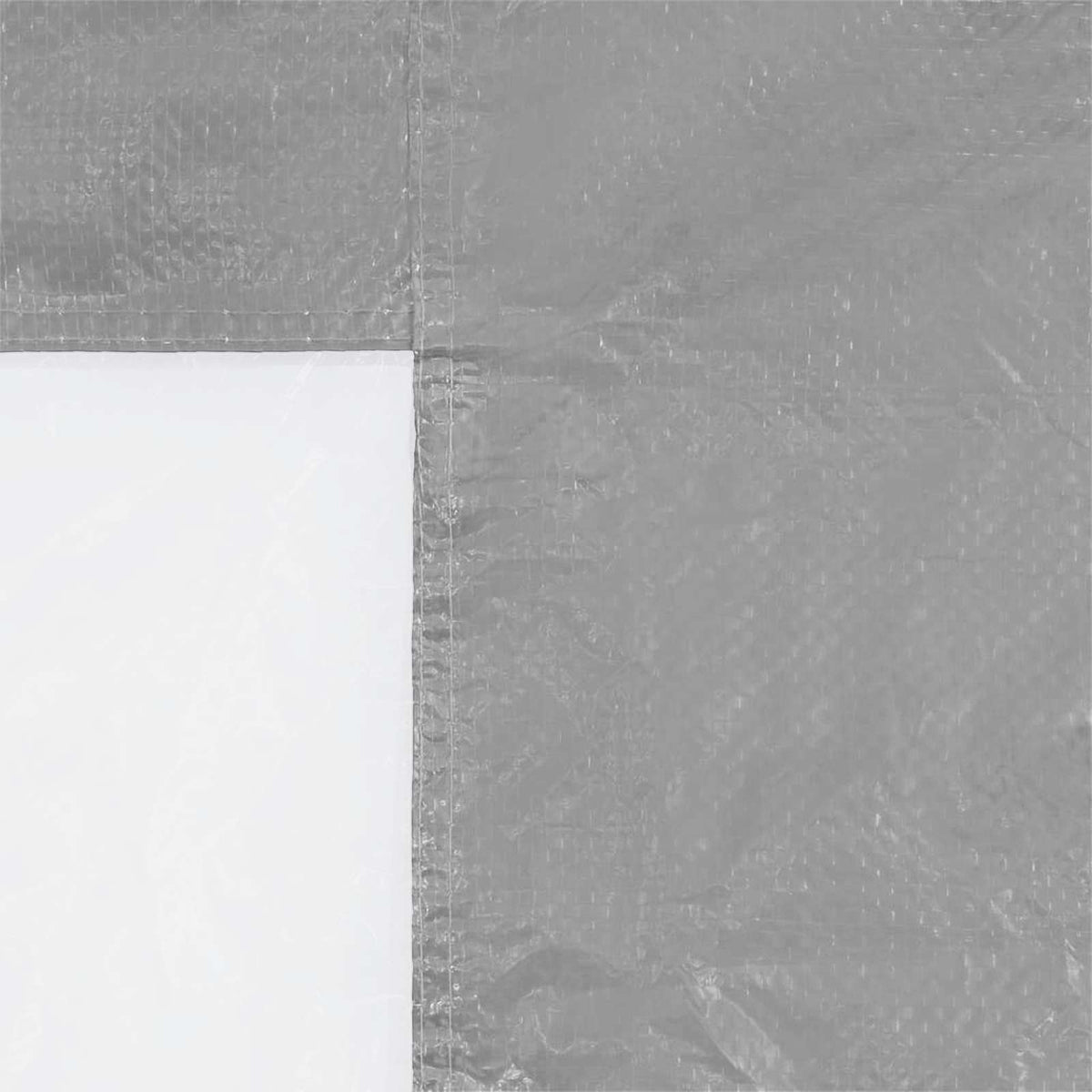 Festasidevæg 2 stk. 200 x 195 cm Lysegrå PE og stål